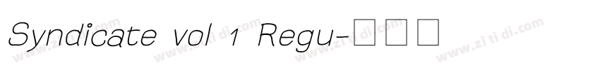 Syndicate vol 1 Regu字体转换